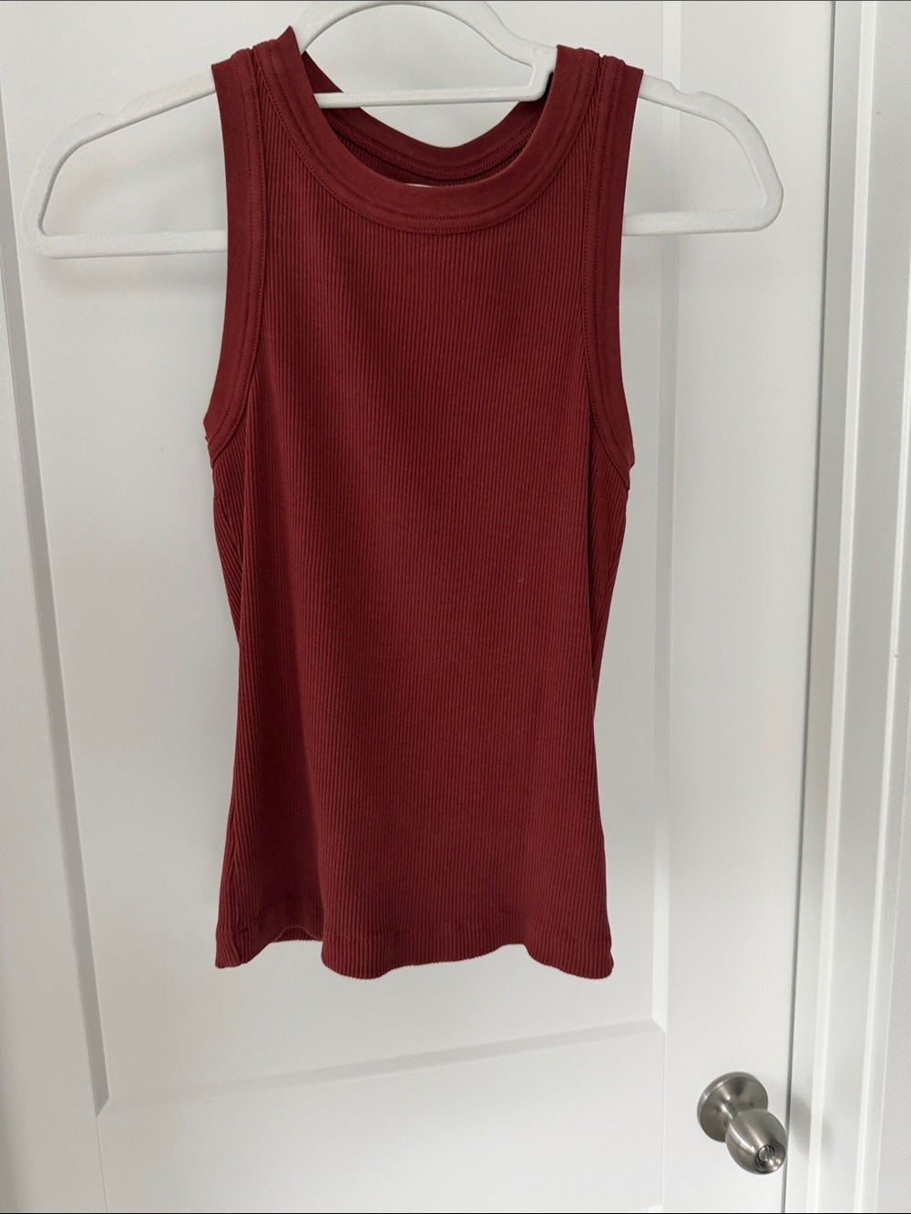 Citizens Of Humanity Ribbed Top in Rust, size XS